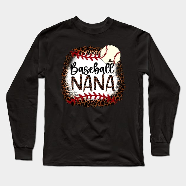 Baseball Nana Leopard   Baseball Nana Long Sleeve T-Shirt by Wonder man 